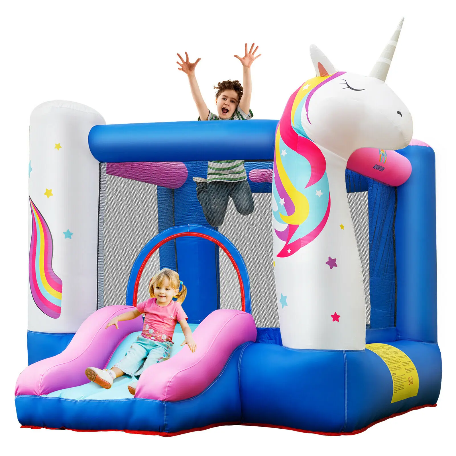 Slide Bouncer Inflatable Jumping Castle Basketball Game Without Blower