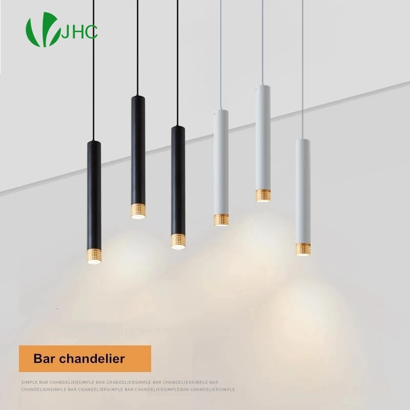 

Dimmable led bar table chandelier spotlight 5W/7W/9W single head lengthened dining room light long tube cylindrical downlight