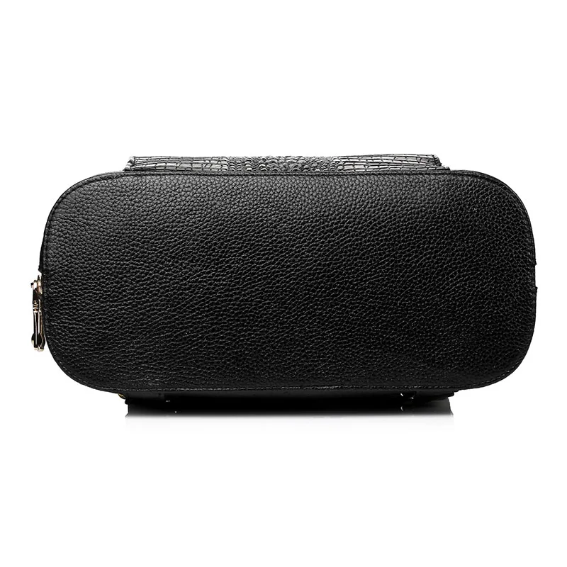 Zency-Sac à Dos en Cuir de Crocodile pour Femme, 100% group, Naturel, Voyage, Travail, École, avec Compartiment pour Ordinateur Portable, Bagage à Main