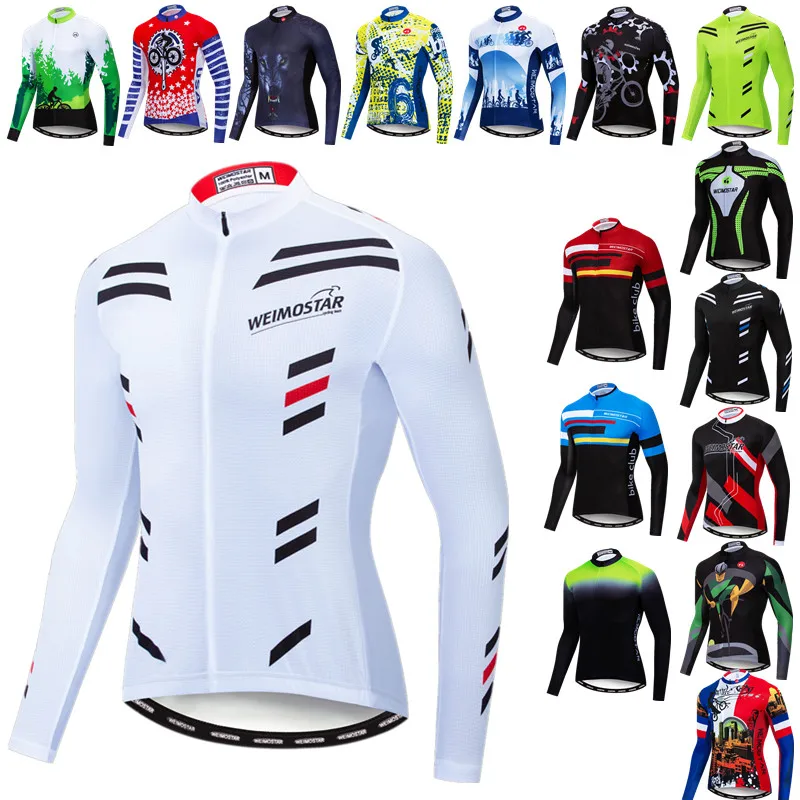 2022 Pro Team Cycling Jersey Long Sleeve Men Autumn Mountain Bike Clothing Tops Racing Sport Bicycle Clothes Road Cycling Jacket