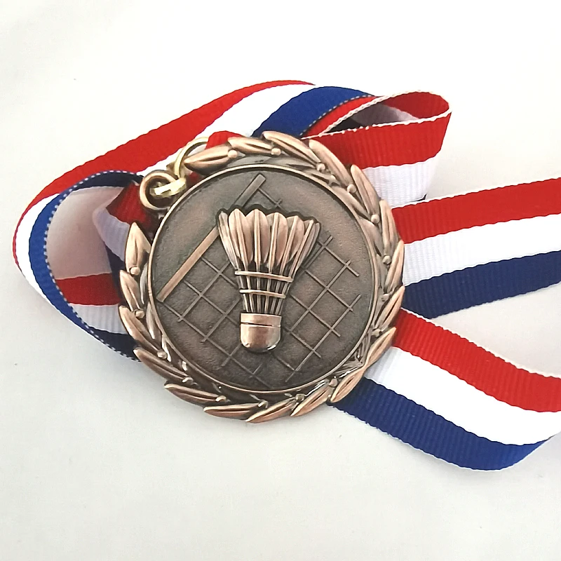 4 Color Badminton Medal Game MedalGold Color Medal And Silver Color Medal and Branze Color Meda 5.0 cm