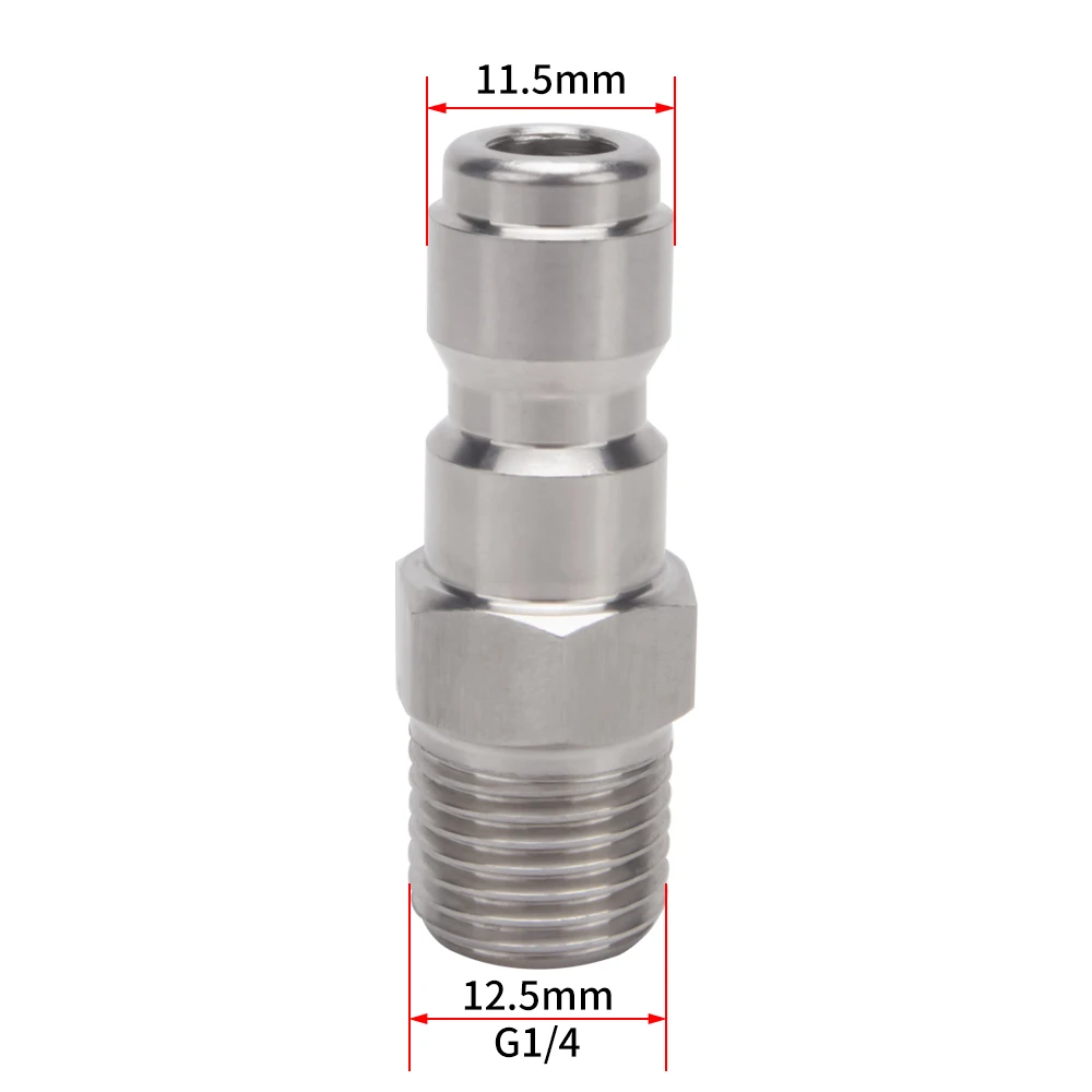 High Pressure Washer Car Washer Snow Foam Lance Foam Nozzle Adapter Connector 1/4" Quick Release Plug Fitting + G1/4 Male view 4