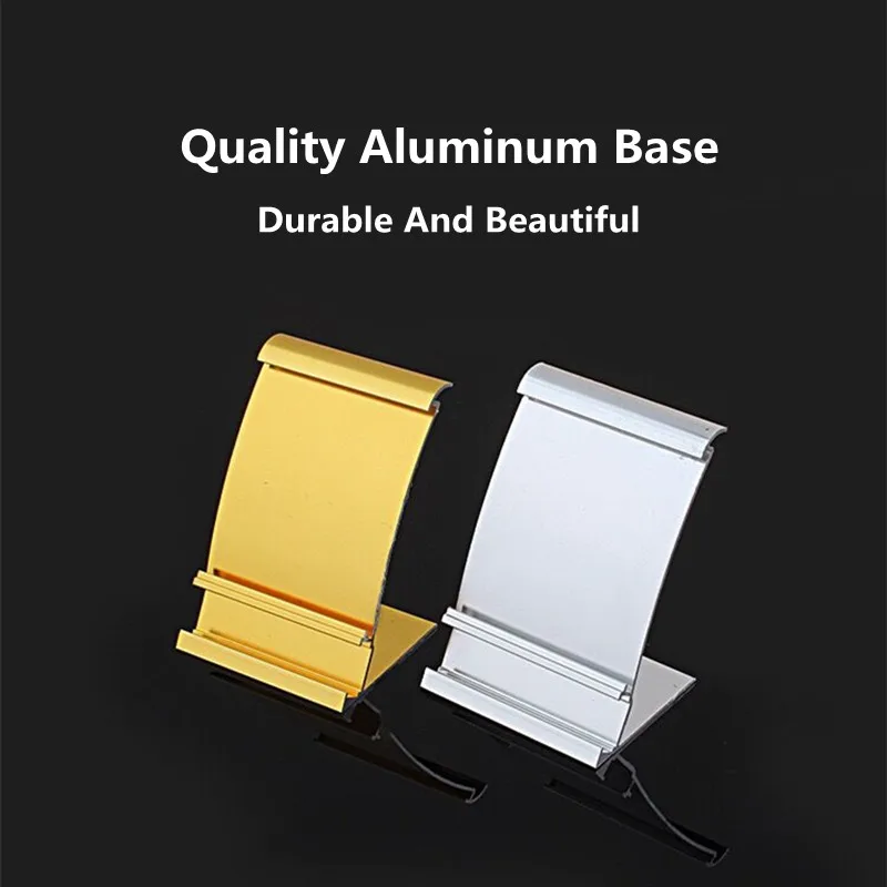 Combined Price Label Tags, Display Stand, Display Stand, Base de alumínio, Counter Price, Label Card, Número, 5 Pcs