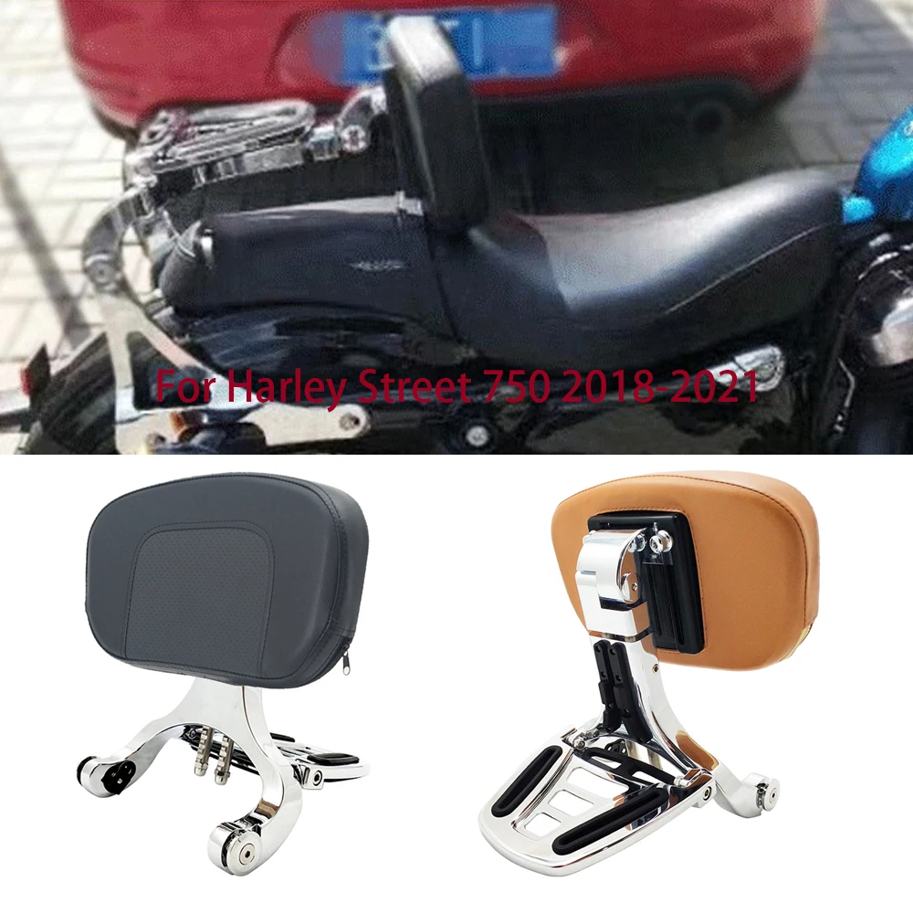 

Black Brown Seat Backrest Motorcycle Multi Purpose Driver Passenger Backrest For Harley Street 750 XG750 XG750A 2018-2021