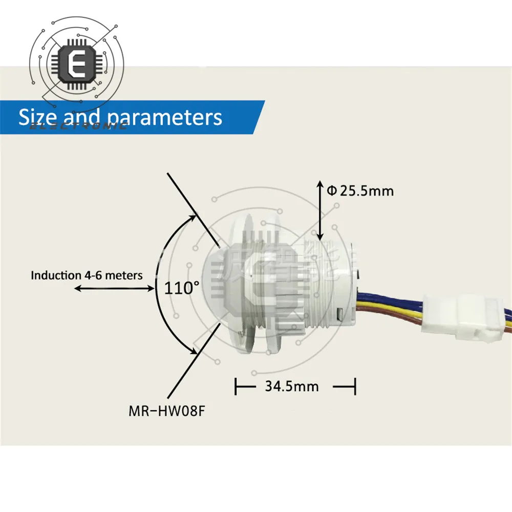 Détecteur infrarouge PIR LED AC 85V-265V, interrupteur de capteur de mouvement infrarouge IR, interrupteur de temporisation réglable pour Induction d'éclairage domestique