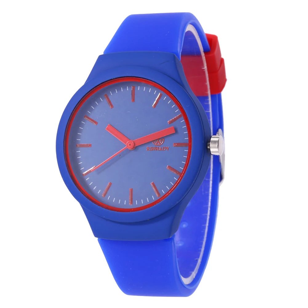 

Casual Women Candy Color Silicone Band No Number Round Dial Quartz Wrist Watch New Ladies Dress Watches Gift Luxury Christmas G