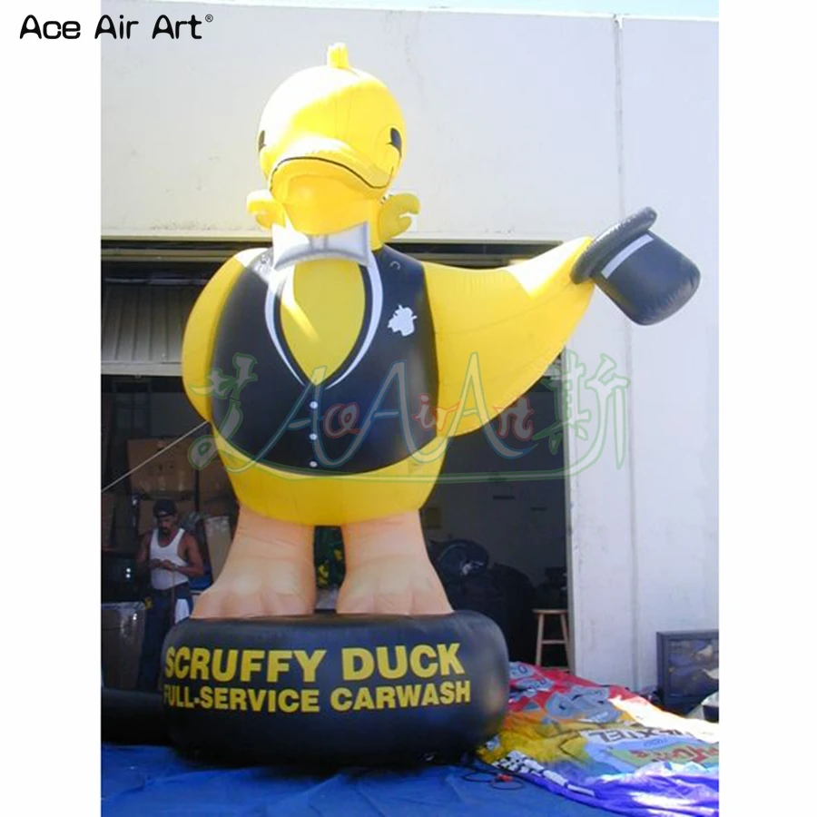 Popular Outdoor Giant Inflatable Animal Yellow Inflatable Duck For Decoration/Exhibition/Wash Car Advertising Made In China