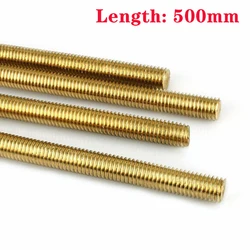 Brass Thread Rod M2 M2.5 M3 M4 M5 M6 M8 M10 M12 M16 250 mm Long Brass Metric Bolt Full Solid Brass All Thread Rod Bar Studs