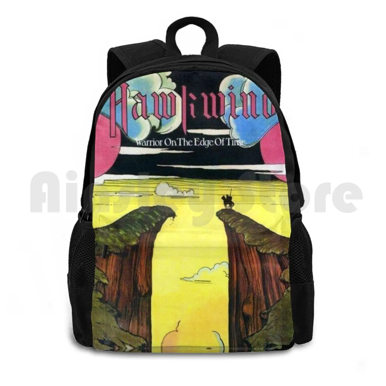 On The Of Time Outdoor Hiking Backpack Waterproof Camping Travel Hawkwind On The Of Time Progressive Hawkwind Band Music Band