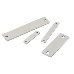 Stainless Steel Rectangle Stamping Blank Bar Connectors With 2 Holes Charms Pendant Diy for Bracelet Necklace Jewelry Making