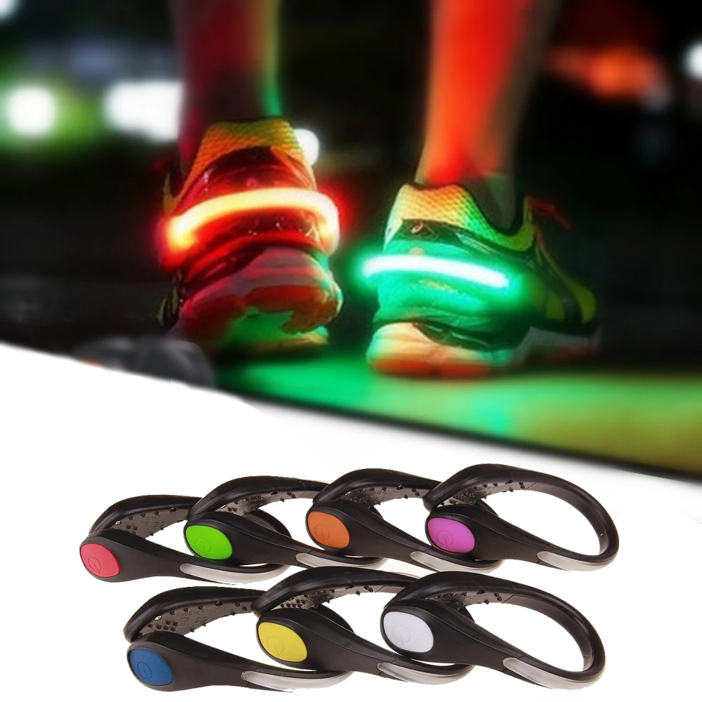 

A Pair Shoe Tag Light Night Safety Warning LED Flash Light For Running Cycling Bike Useful Outdoor Tool LED Luminous to Shoe