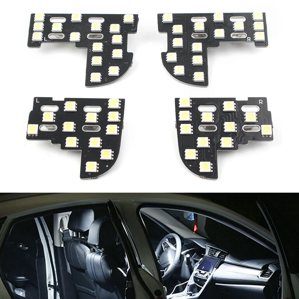 4Pcs/Set Car Interior Dome Map Reading Lights Kits For 2008 2009 2010 2011 2012 Honda Accord Sedan Bright White LED Light