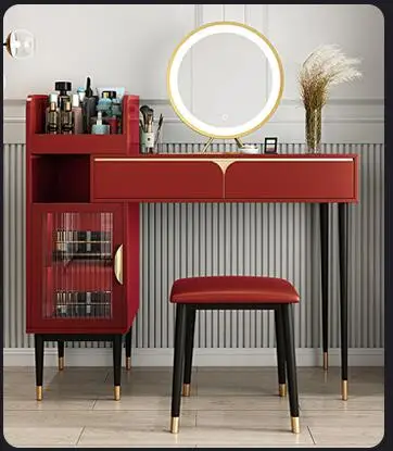 

Retractable dressing table net red ins wind simple modern dressing table bedroom small apartment storage cabinet one