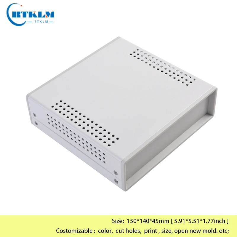 DIY Electronic Project Box Iron Metal Box Iron Junction Box Iron Housing Distribution Box ABS Plastic Panel 150*140*45mm