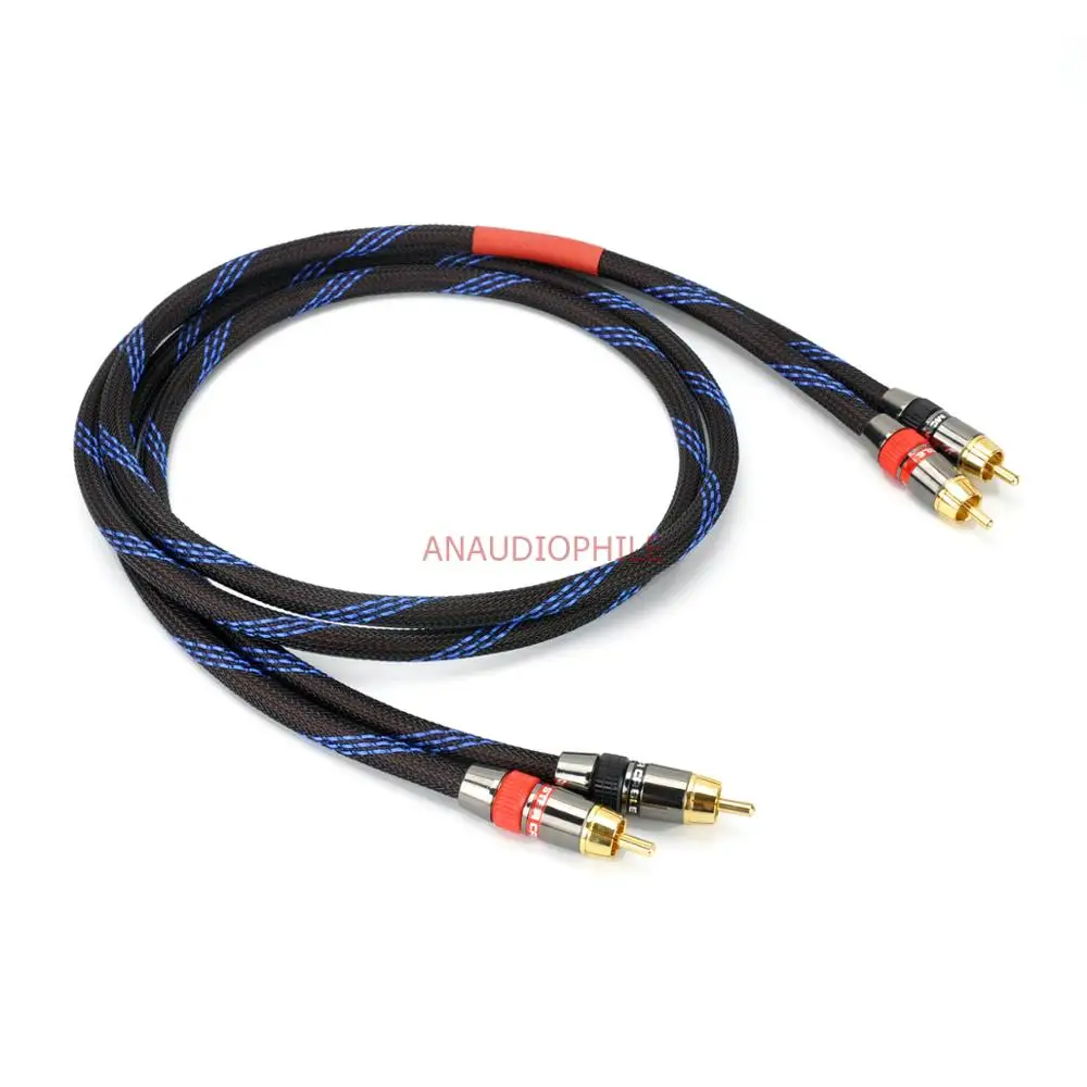 Para kabel Audio RCA HiFi gruby przewód profersional Interconnect 0.5m-5m dla przedwzmacniacza DAC