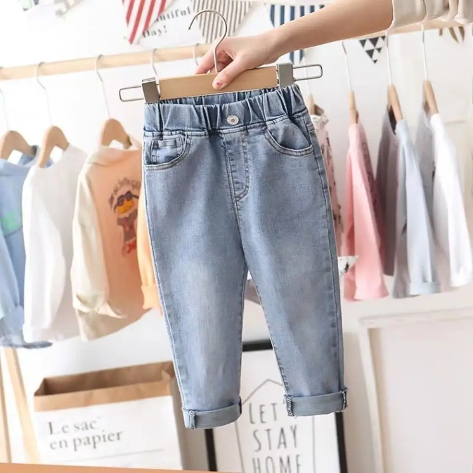 Boys Pants Jeans 2022 New Children's Pants Slim Pants Kids Baby Pants Stretch Pants Trousers for Boy Spring Autumn