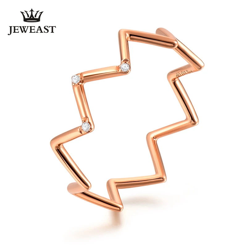 ENZO Natural diamond 18K Pure Gold 2023 New Hot Selling Top Ring Women Heart Shape Ring  For Ladies  Woman Genuine Jewelry