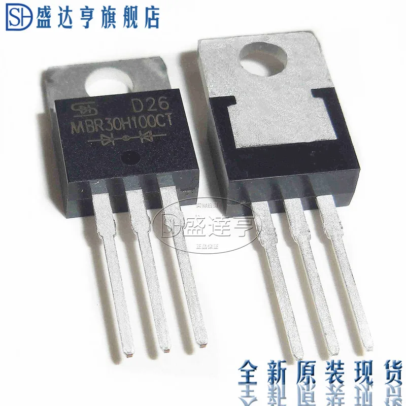 10Pcs/Lot MBR30H100CT 30A 100V TO220 DIP Schottky Barrier Diode/NEW Original In Stock