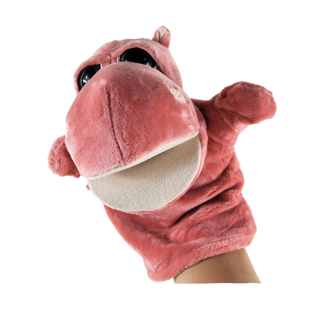 

Red Hippo Big Mouth Baby Hand Puppet Plush Stuffed Toy