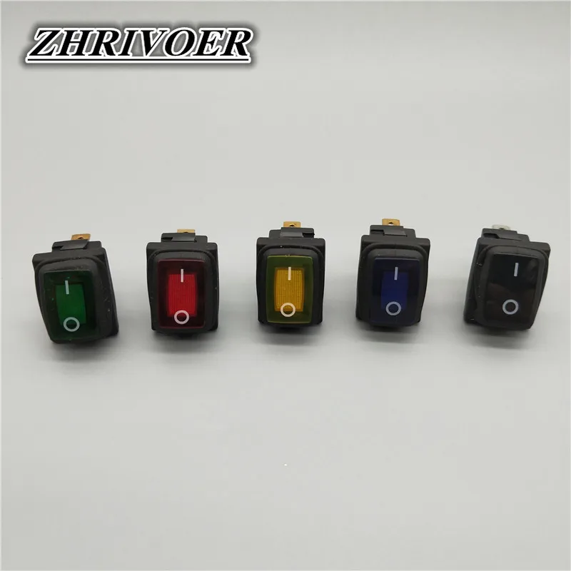 KCD1 12v/220v ledライト防水ロッカースイッチ 3Pin 10A/250v IP67 プッシュボタンスイッチ