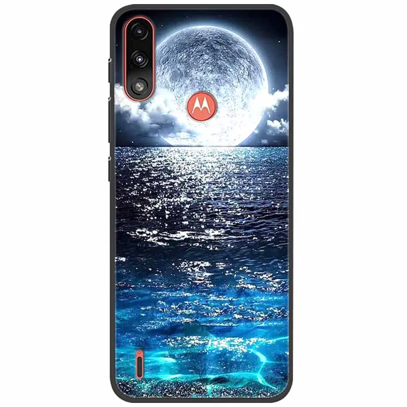 For Moto E7 Power Case Lovely Phone Cover Soft Silicone Back Cases for Motorola Moto E7i Power Case TPU Capa E7Power E 7 Power