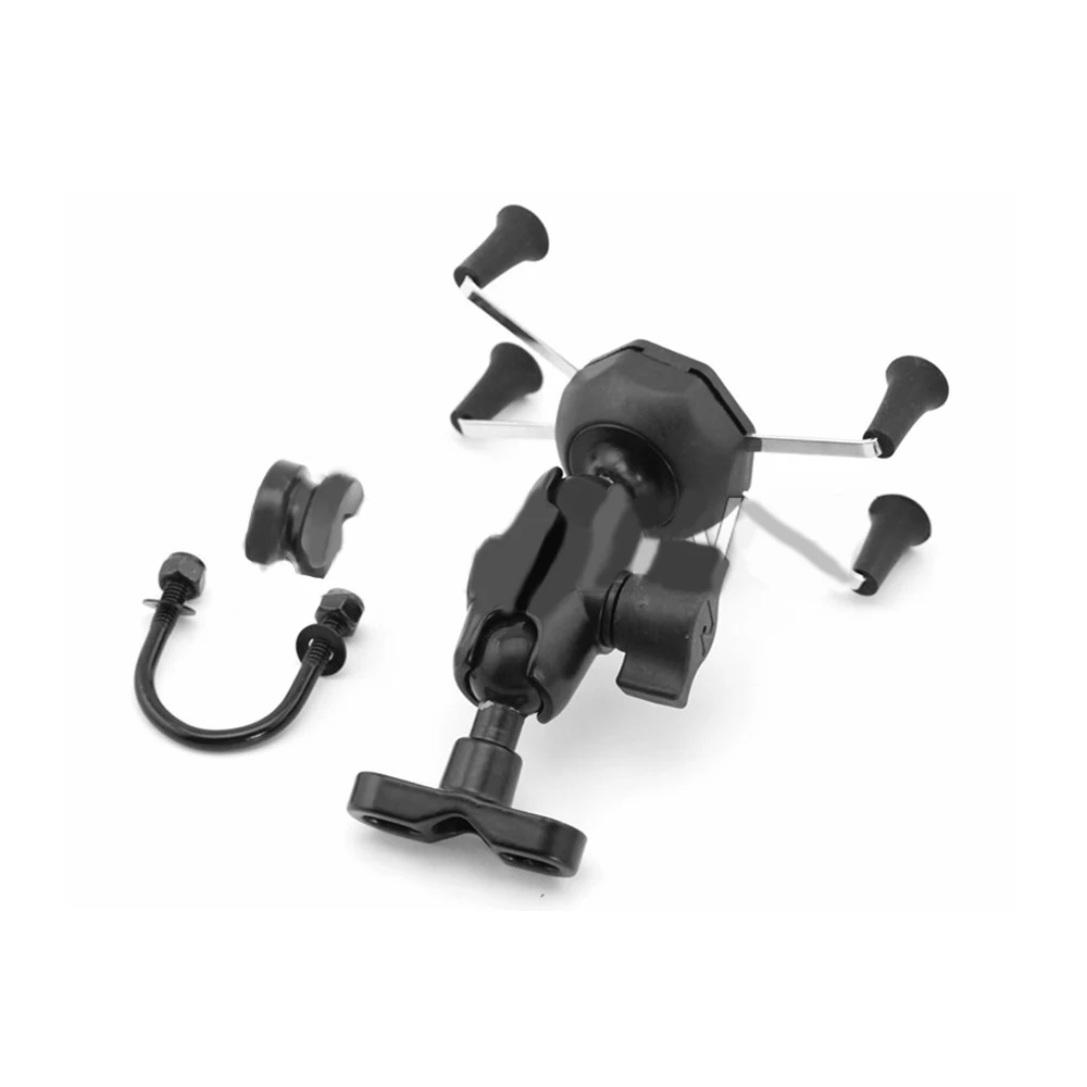 

Universal Clip-on Motorcycle Adjustable Mobile Phone Holder Bicycle GPS Navigation Bracket Accessories For 22mm 25mm Handlebar