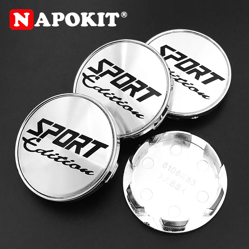 4pcs 53mm SPORT Rim Hub Cap Wheel Center Caps Cover Car Styling Accessories