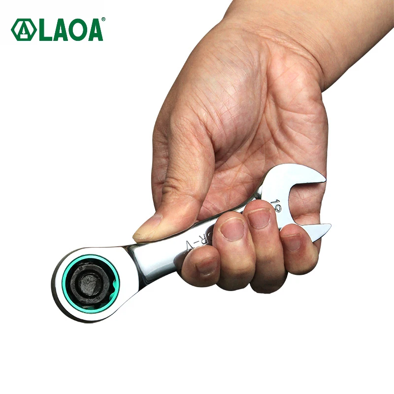 LAOA Mini breve chiave a cricchetto CR-V materiale 5.5-20mm regolabile scimmia chiave Auto veicolo Auto riparazione strumenti fai da te