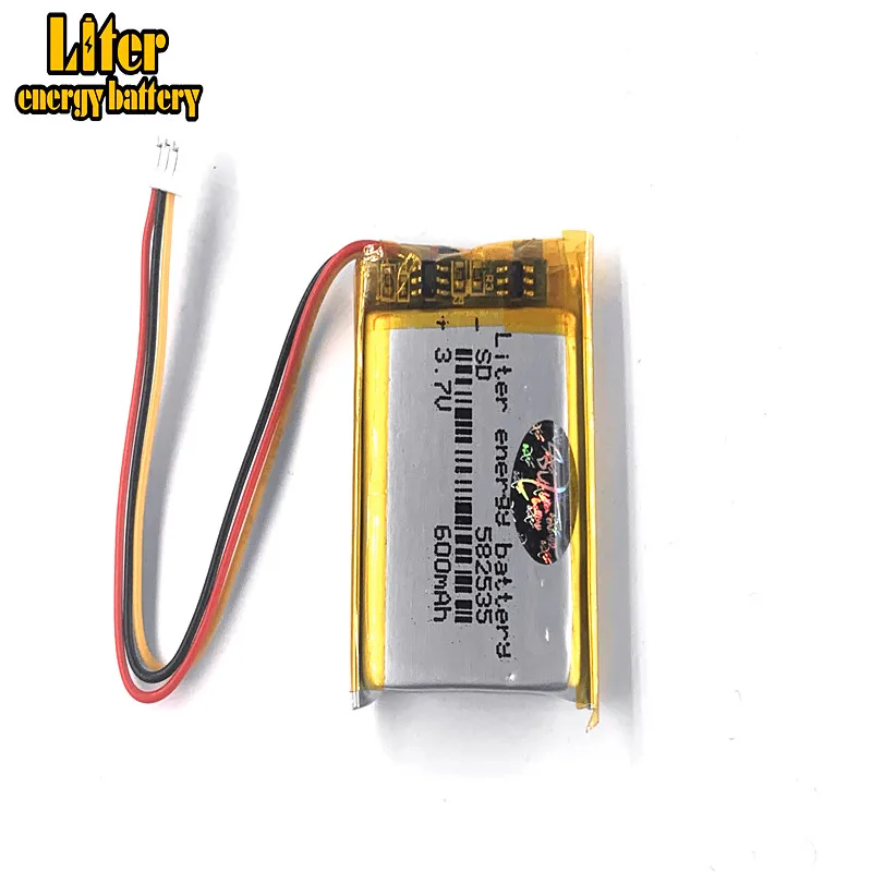 CE ROHS 582535 SP5 3.7V 600mAh Rechargeable li lithium polymer Battery For dvr navigation video recorder DVR cubex v50 hp f550g