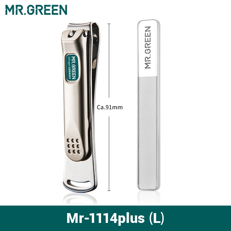 MR.GREEN Nagelknipper Roestvrij staal Gebogen mes Clipper Vingernagelschaar Cutter Manicure gereedschap trimmer met nagelvijlen