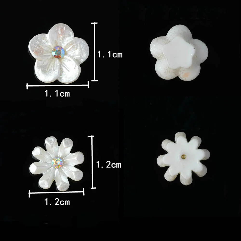 20Pcs/lot White Resin Flower Button DIY Jewelry Accessories Metal Buttons for Decoration Wedding Bag Clothing Decorative Buttons