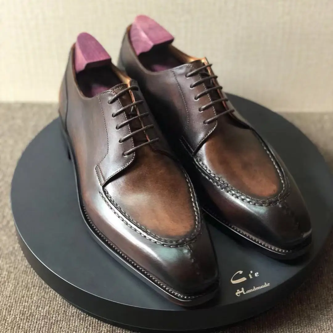 Cie Goodyear Welted Formal Social Wedding Derby Handmade Business Full Grain Calf Leather Shoes-for-men Breathable Outsole D279