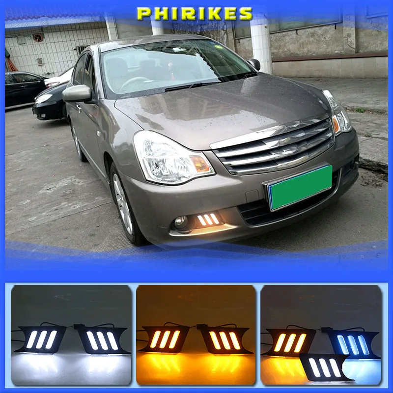 

1 set LED DRL Daytime Running Light Daylight Waterproof Signal lamp For Nissan Sylphy sentra 2009-2018