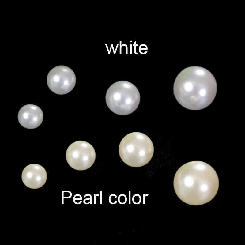 4mm-20mm High Quality Imitation Pearls Highlight Round Shape ABS No Hole Beads Handmade DIY Jewelry clothing Accessories