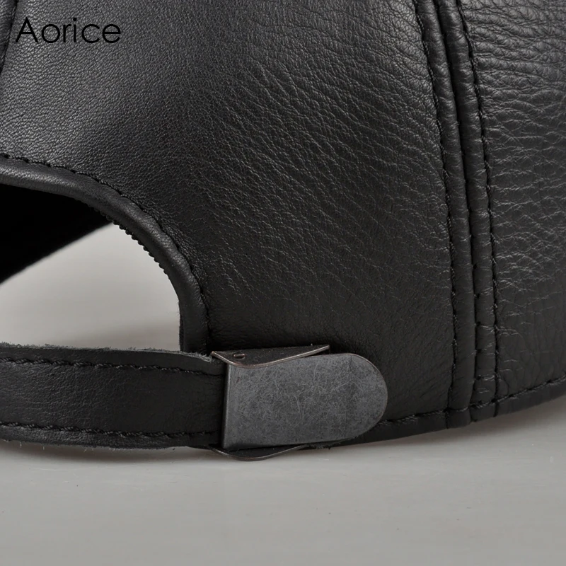 Aorice Fashion Simple Genuine Leather Baseball Cap Hat Men Winter Warm Brand New Cow Skin Women Newsboy Caps Sport Hats HL171-F