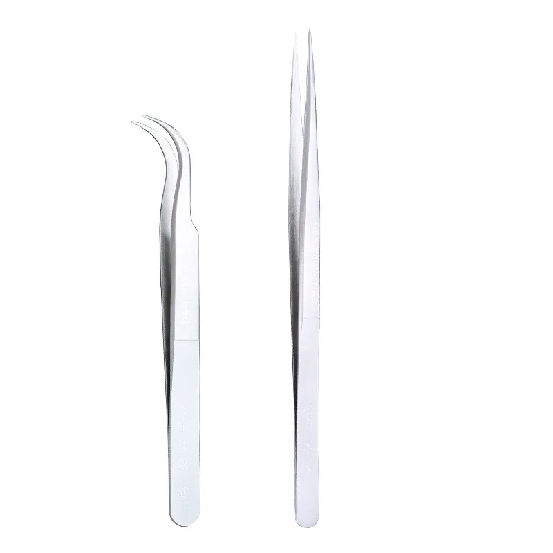MECHANIC High Precision Stainless Steel Tweezers Fine Tip Tweezers for Jump Wire Chips Small Parts Repair Tools
