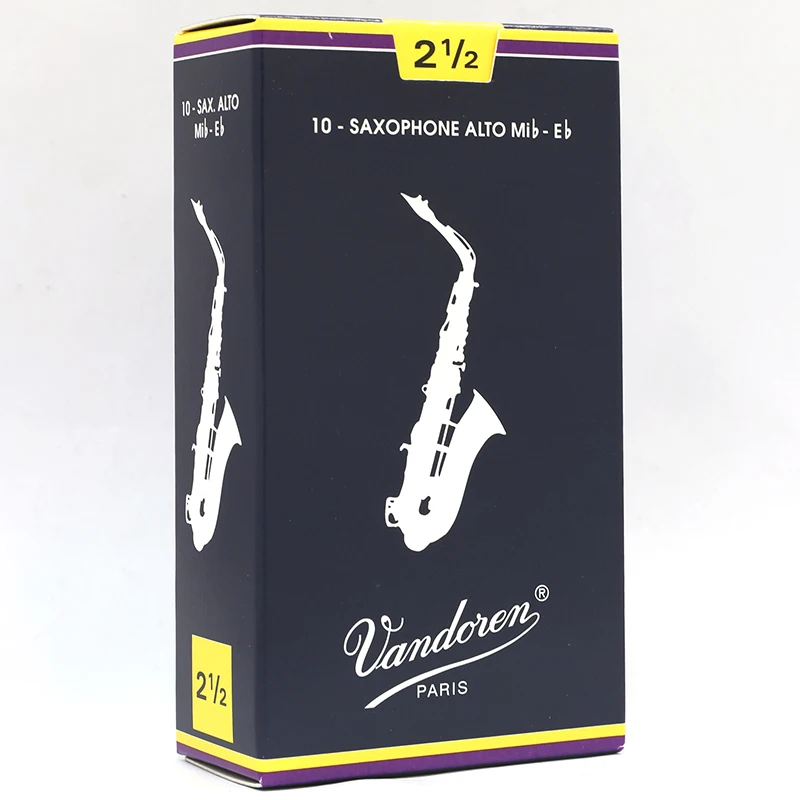 Vandoren-Anches Saxophone Alto Mib, France, Classique, Boîte Bleue