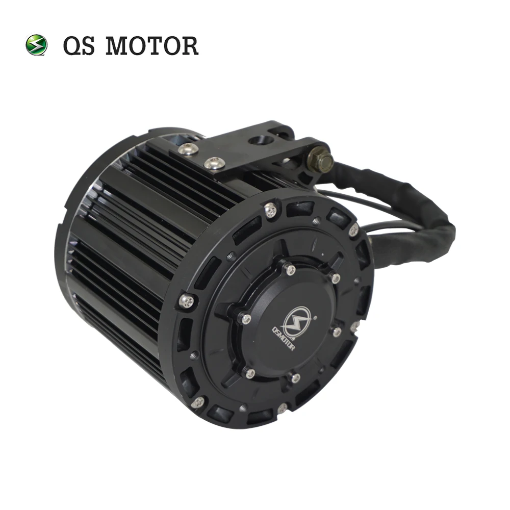 

QS Motor QS138 3000W 72V 100KPH V1 Mid Drive Motor Taper Shaft with Pulley Belt Version for Electric Bike Scooter Motorcycle