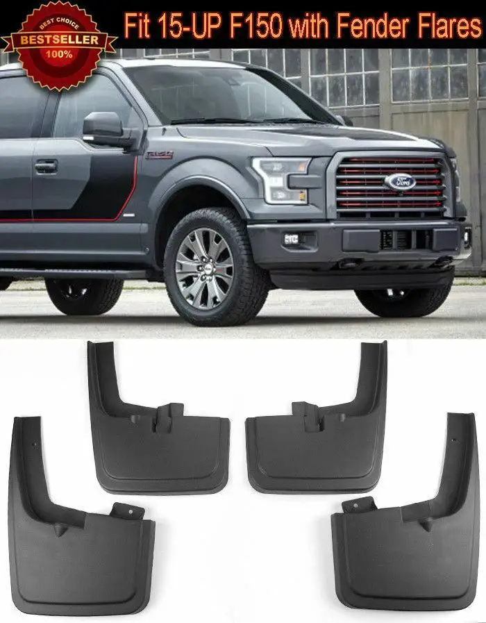 

Mud Flaps Splash Guard for 2015-2020 Ford F-150 with Fender Flares/Wheels Lips Car Accessories