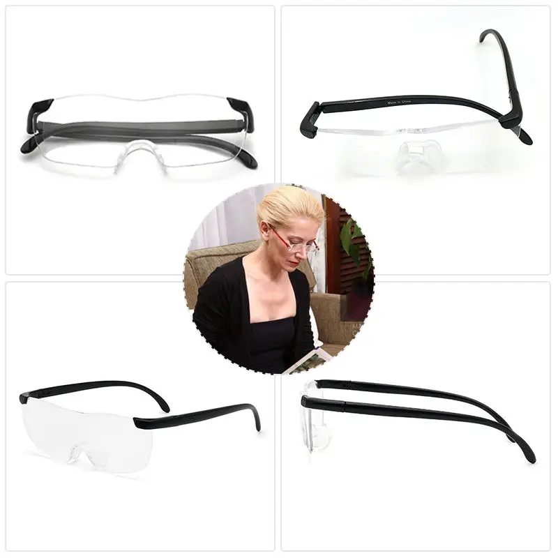 Eyewear Portable 250 Degree Presbyopic Glasses Magnifiers Magnifying Spectacles Eye Protection See 160% More Better