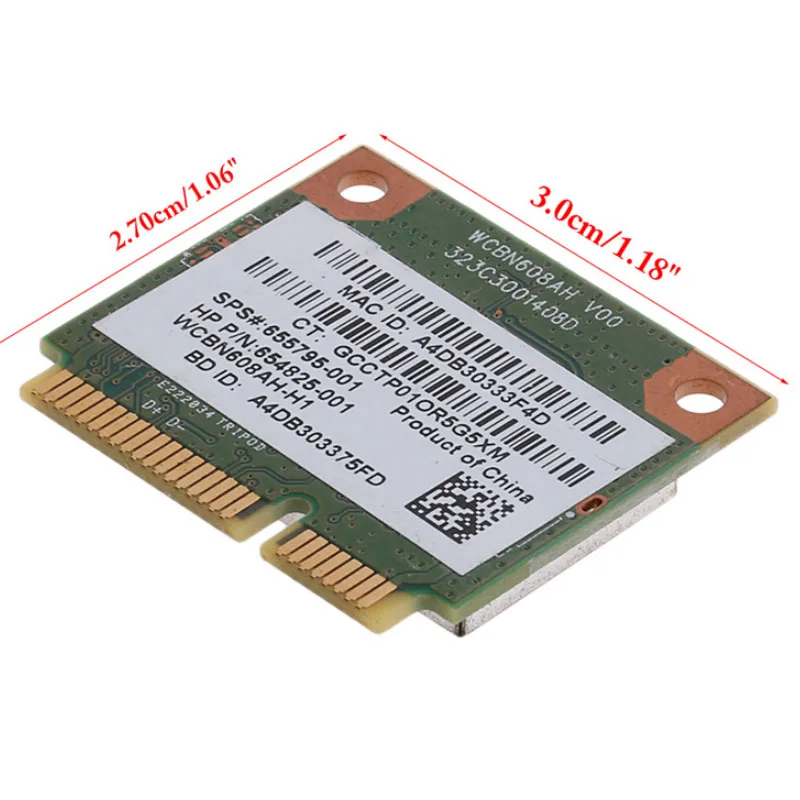 Atheros AR9485 AR5B225 Nirkabel PCIe Setengah Mini 300M + Kartu BT4.0 654825-001 655795-001 untuk HP CQ43 CQ58 DV4 DV6 DV7 G4 G7