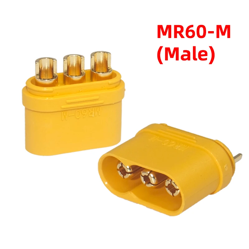 Amass MR60 Connector Brushless Motor motor ESC Male and Female Docking Terminal Toy Model Accessories 3-Pin Terminal Block