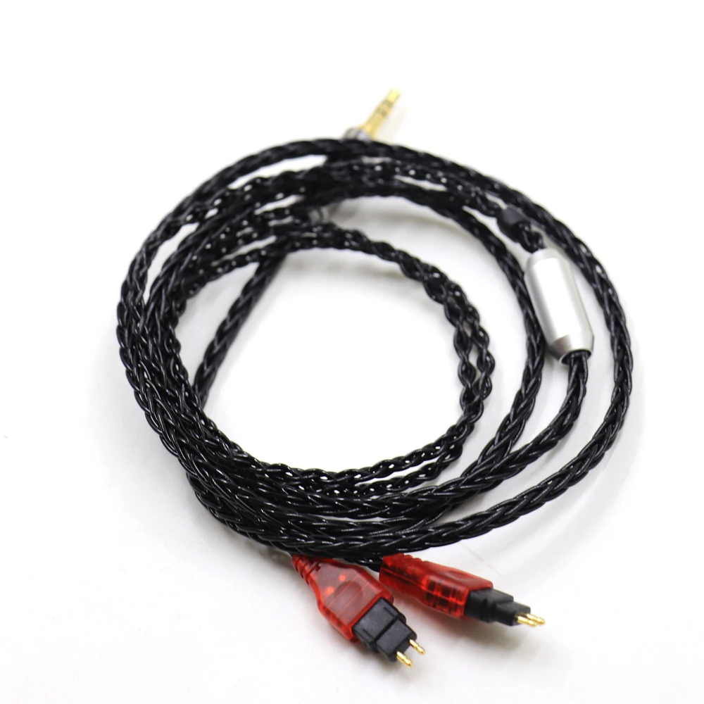 TOP-HiFi 8 Nhân Cân Bằng Bạc Nguyên Chất Mạ Tai Nghe Cáp Cho Tai Nghe Sennheiser HD580 HD600 HD650 HDxxx HD660S HD58x HD6xx