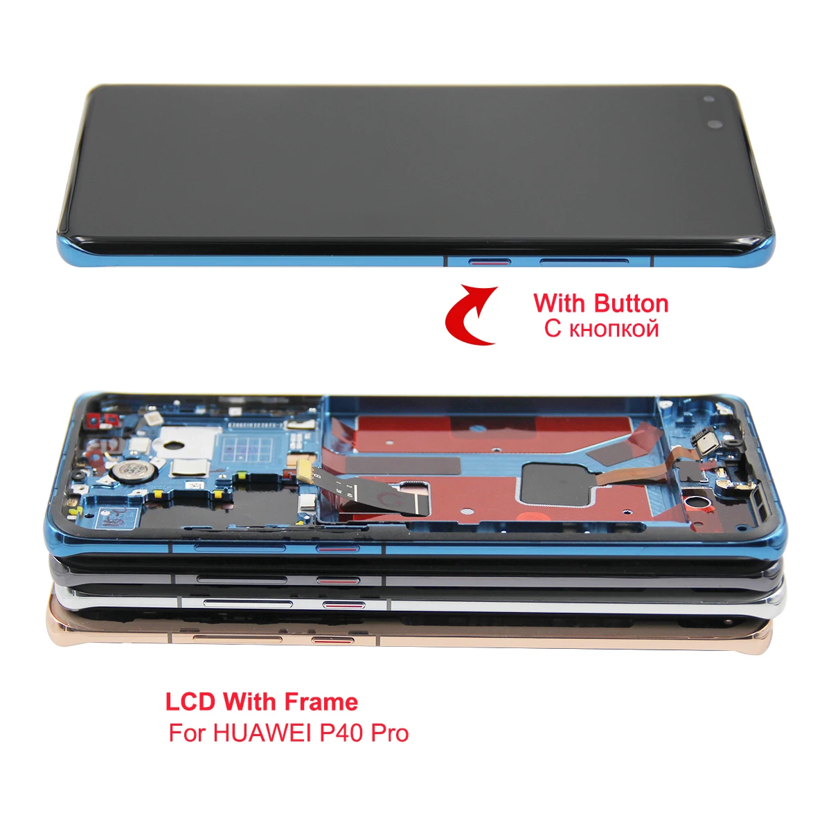 Imagem -03 - Huawei P40 Pro Touch Screen Digitizer Assembly 658 Display Lcd Completo Substituição Lcd Reparação