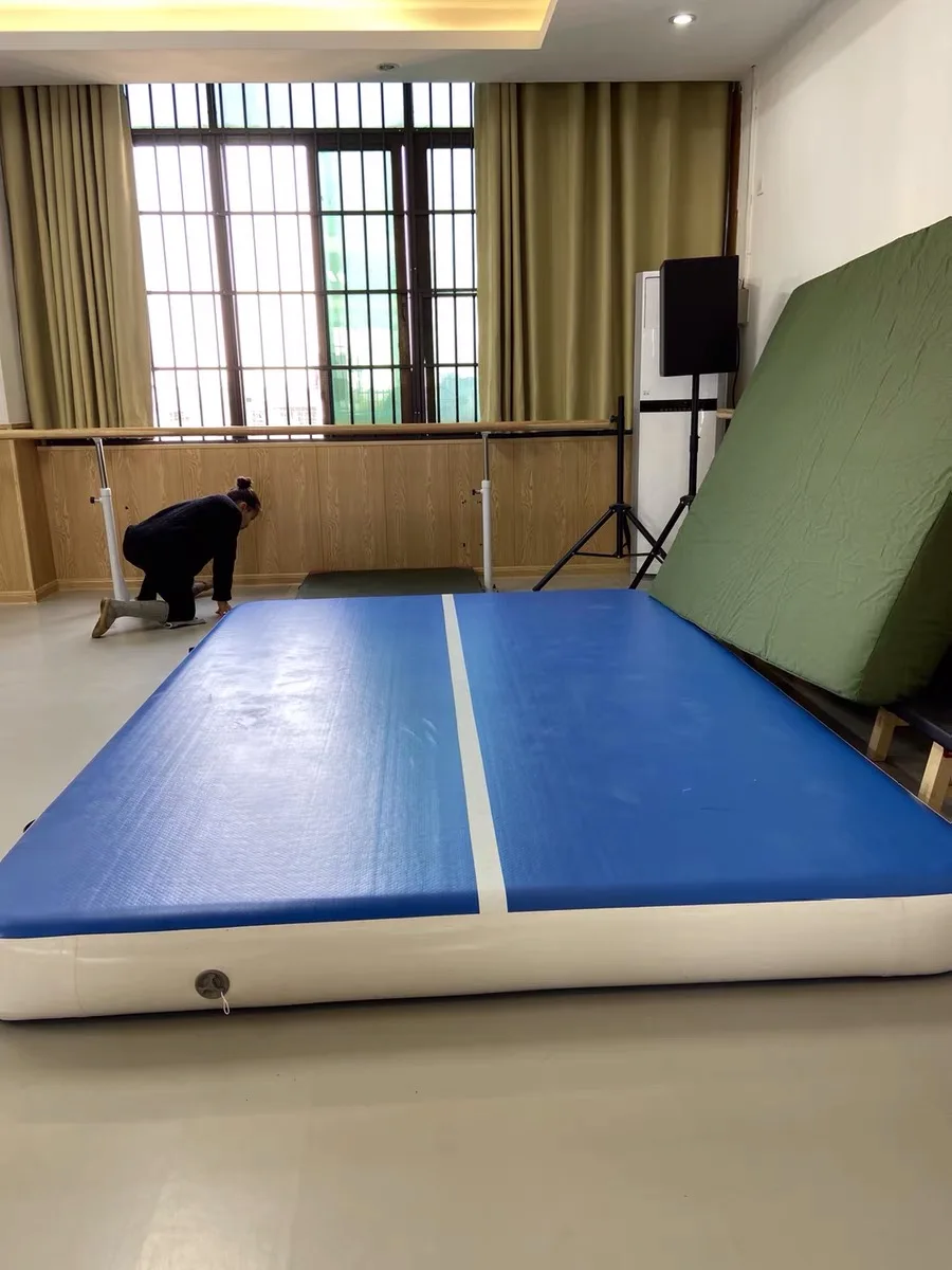 

Blue Air Tumbling Running Track Big Size 10M Taekwondo Gym Mat Track Air Floor Tumbling Jumping Mattress Backplip Proctive Mat