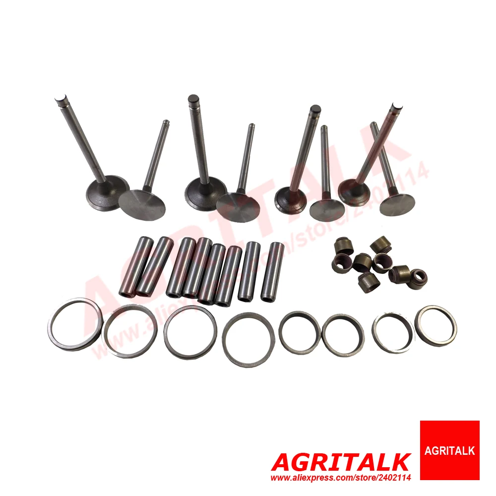 

set of intake and exhaust valves , valve guides / valve seals / valve seats for YTO engine like LRC4105TA