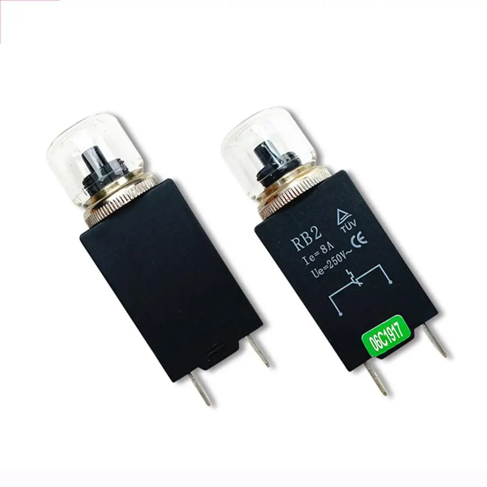RB2 2.5/8/10/12/13/14/15/16A Circuit Breaker Thermal Protection Switch Device Overload Protector Switches for Motor Transformer