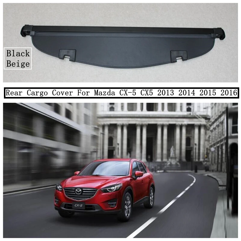 

Rear Cargo Cover For Mazda CX-5 CX5 2013 2014 2015 2016 Privacy Trunk Screen Security Shield Shade Black Beige Auto Accessories