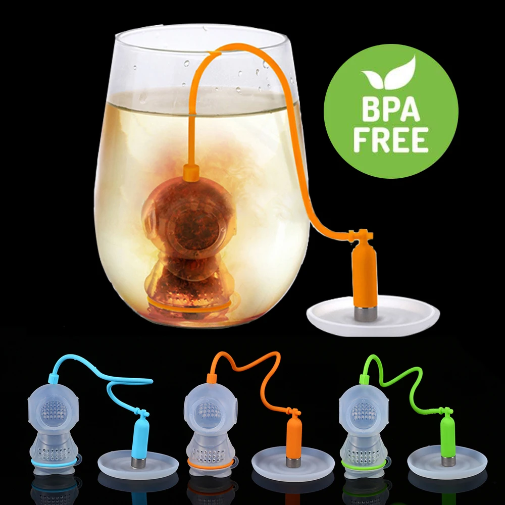 크리 에이 티브 차 여과기 유용한 메쉬 차 주입기 잎 여과기 필터 실리콘 티백 차 디퓨저 티백 주방 도구