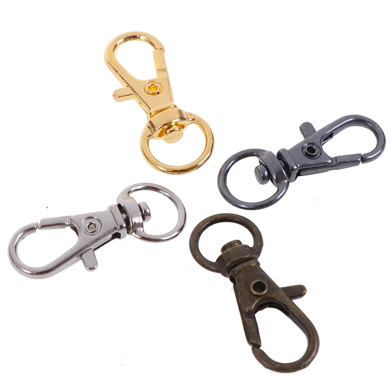 10Pcs/lot Bag Clasps Lobster Swivel Keychain Trigger Clips Snap Hook Mini Rotatable Buckle Hook Lobster